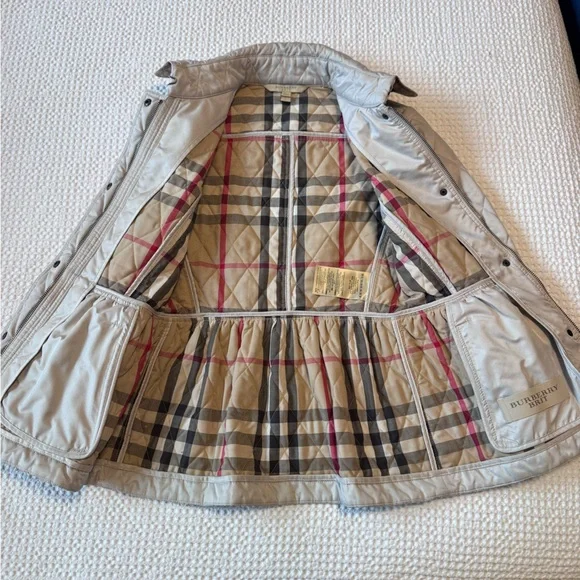 Burberry Quilted Jacket coat Coat - Light Tan size small - Picture 2 of 8